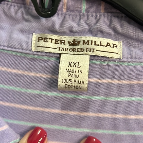 Peter Millar Tailored Fit XXL Polo Pima Cotton - Picture 3 of 4